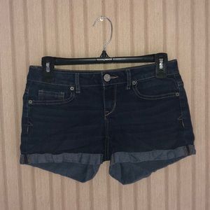 Dark wash jean short
